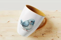 Cute Rock Pigeon bird Bird Baby Watercolor Handmade illus Product Image 1
