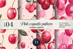 Pink Coquette studded digital paper, Cherry textures Product Image 1