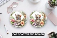 Cheetah Cub Car Coaster Sublimation| Animal Coaster PNG Product Image 1
