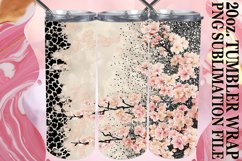 Glitzy Flower Leopard Tumbler Design: Sublimation - 20oz Product Image 1