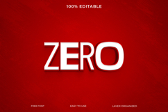 Shiny Red Text Effect Editable Free Photoshop Template Product Image 1