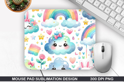 Rainbow Mouse Pad Sublimation PNG Design - Mouse Pad PNG Product Image 1