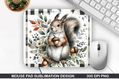Squirrel Mouse Pad Sublimation, Animals Mouse Pad PNG Design Product Image 1
