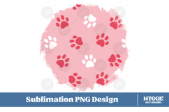 American 4th of July Cat Dog Paw Background Png Sublimation Product Image 1