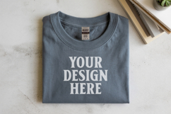 Sport Grey Gildan 5000 Flat Lay Tshirt Mockup, G5000 mockups Product Image 1