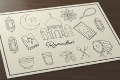 Ramadan Kareem Line Art Icons Collection Product Image 2
