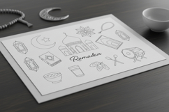 Ramadan Kareem Line Art Icons Collection Product Image 3