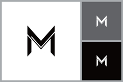 Modern Wide Letter M Monogram Icon for Corporate Identity Product Image 1