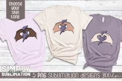 Heart Shaped Hands T-Shirt Designs| Png | Valentines Product Image 2