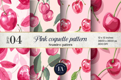 Pink Coquette studded digital paper, Cherry textures Product Image 1