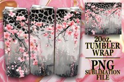 Glamorous Leopard Pattern Tumbler Wrap: Sublimation - 20oz Product Image 1