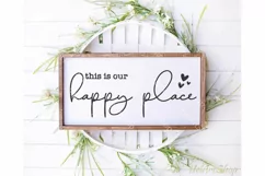 This Is Our Happy Place SVG, Wood Sign SVG Product Image 1