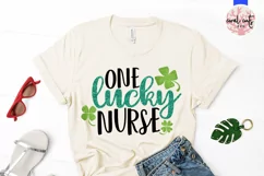 One lucky nurse - St. Patrick's Day SVG EPS DXF PNG Product Image 2