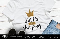 Queen of shopping Svg Cut File Crown Clipart Product Image 1