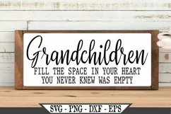 Grandchildren Fill The Space In Your Heart SVG Product Image 1