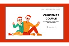 christmas couple vector Product Image 1
