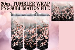 Glittery Floral Leopard Tumbler Graphic: Sublimation - 20oz Product Image 1