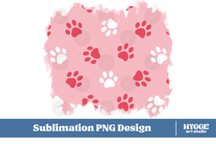 American 4th of July Cat Dog Paw Background Png Sublimation Product Image 1