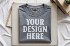 Sport Grey Gildan 5000 Flat Lay Tshirt Mockup, G5000 mockups Product Image 1