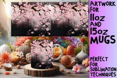 Floral Leopard Sparkle Mug Sublimation Product Image 1