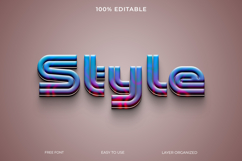 Style 3D Text Effect - Free Retro PSD Template Product Image 1