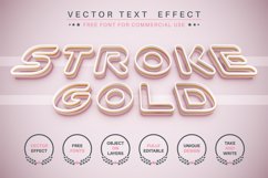 Golden stroke - editable text effect, font style Product Image 1