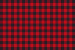 Lumberjack plaid pattern. Black and red lumberjack. Product Image 1