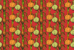 Botanical abstract seamless pattern with juicy onions vector Product Image 1
