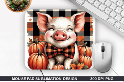 Schwein Mouse Pad Sublimation, Autumn Mouse Pad PNG Design Product Image 1