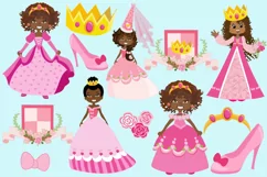 African Princess Clipart - African American princesses Product Image 5