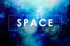 Space Watercolor Backgrounds - Free Design of The Week Product Image 1