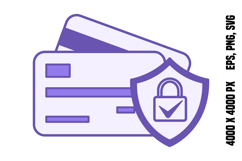 Colored Secured Payment Icon Product Image 1