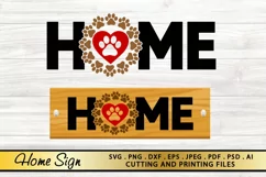 DOG - HOME SIGN SVG PNG EPS DXF for Cutting and Printing Product Image 2