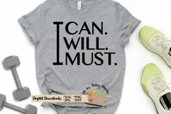 men's workout shirt svg motivational positive affirmation Product Image 2