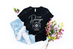 Easter Mockup Bella Canvas 3001 Black T-shirt Mock up Product Image 1