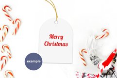 Scallop Gift tag Mockup PSD, Christmas Gift Tag Mockup PNG Product Image 4