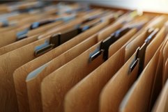 Archive storing important documents organized in filing cabi Product Image 1