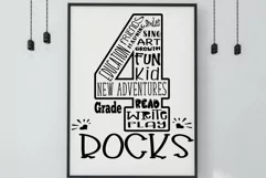 4th grade rocks svg first day of 4th grade shirts svg dxf Product Image 2