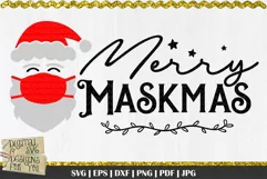 Merry Maskmas svg | Merry Christmas svg | Christmas quote Product Image 1