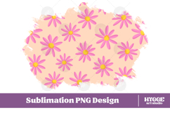 Retro Flowers Background Png Floral Paper Sublimation Bundle Product Image 2