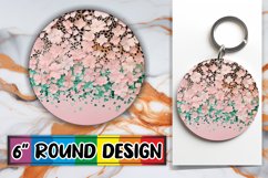 Dazzling Petal Blossom PNG Sublimation : Keychain, Coaster Product Image 1