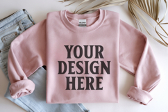 Heliconia Gildan 18000 Folded Flat Lay Mockups Product Image 1