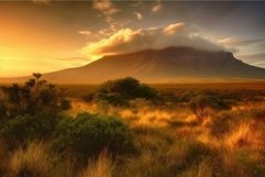 Sunset glow over mountain landscape Product Image 1