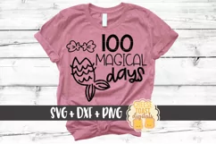 100 Magical Days - Mermaid 100th Day of School SVG File Product Image 1