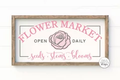 Flower Market SVG | Farmhouse Sign | DXF and More Product Image 1