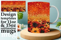 Blossom Leopard Glitter Mug Sublimation Product Image 1