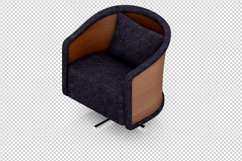 Isometric Arm Chair 3D isolated render Product Image 1
