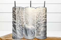 3d christmas tumbler / 3d Deer tumbler / deer forest Product Image 3