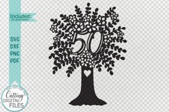 50th Tree Birthday Celebration paper vinyl cut template svg Product Image 2