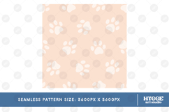 American 4th of July Cat Dog Paw Seamless Pattern PNG DTF Product Image 2